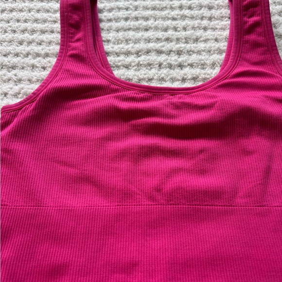 Athleta Bright Pink Ribbed Tank - Picture 2 of 4